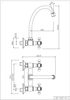 CACTUS Series Wall-mounted Double Handle Sink Mixer