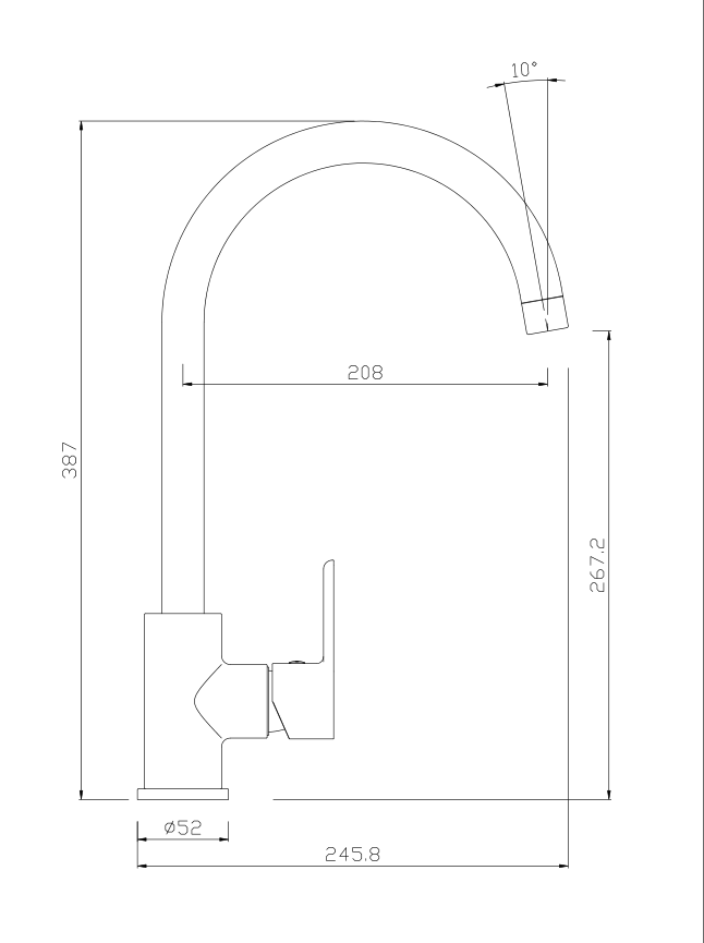 MARIGOLD Series Gooseneck Rotational Sink Faucet for Kitchen