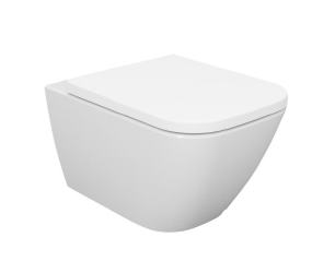 JD-10812 Wall-Hung Toilet with Rimless, Glossy White