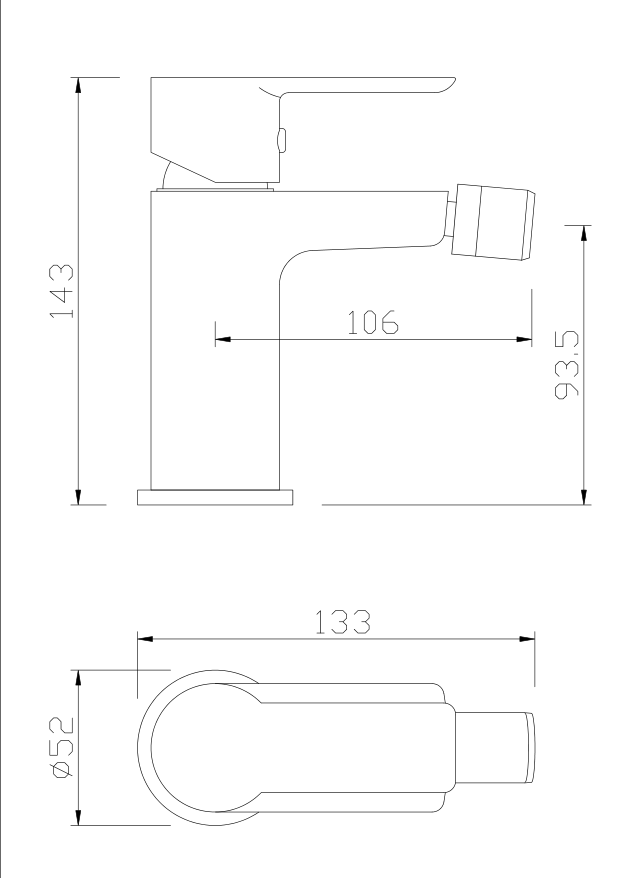 MARIGOLD Series Brushed Single Lever Bathroom Bidet Faucet