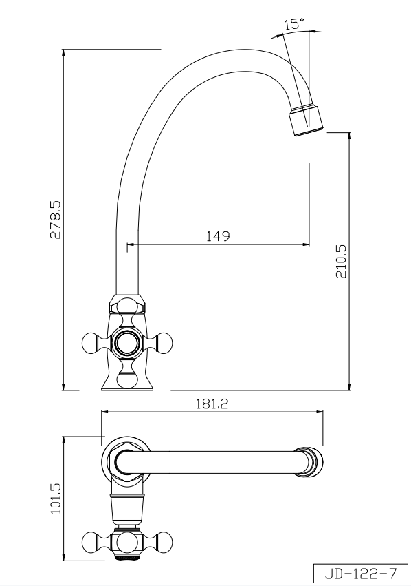 CACTUS Series Single Cold One Handle Sink Tap