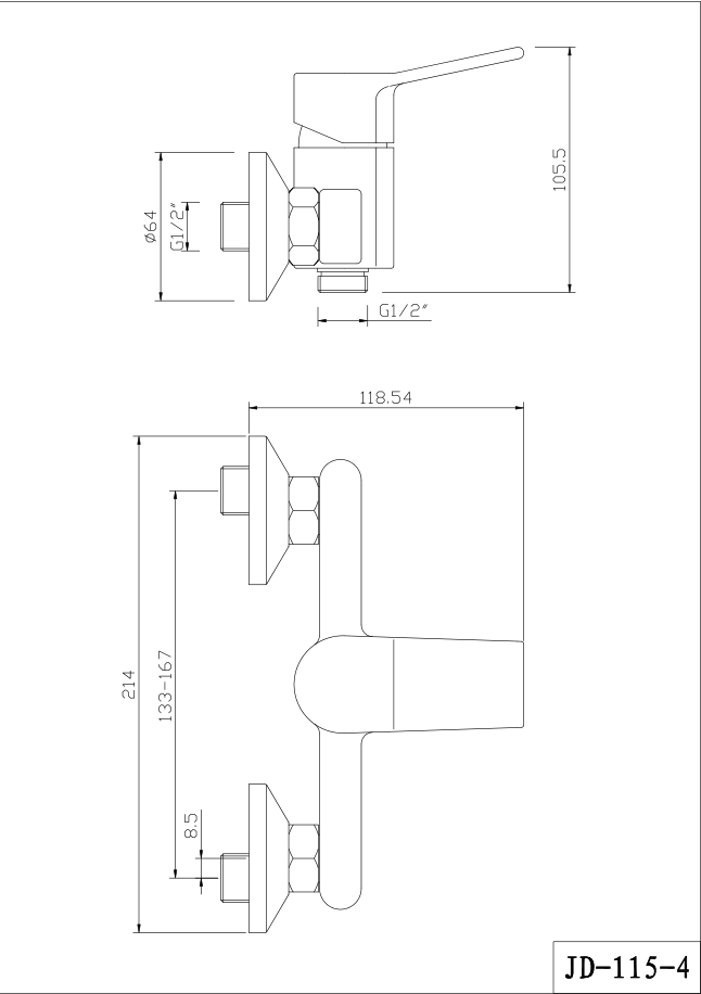 DAISY Series Modern Single-lever Shower Mixer