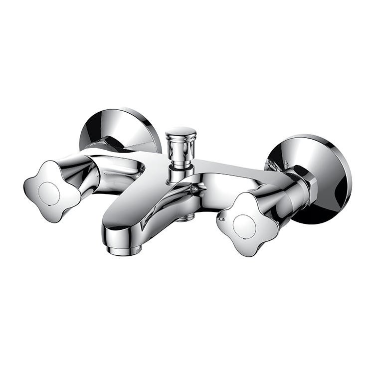 PERIWINKLE Series Wall Mount Double Handle Shower Faucet