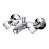 PERIWINKLE Series Wall Mount Double Handle Shower Faucet