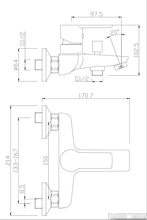 MARIGOLD Series Brushed Hotel Room Bathtub Faucet