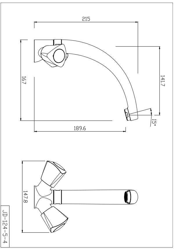 TULIP Series Double-handle Sink Mixer