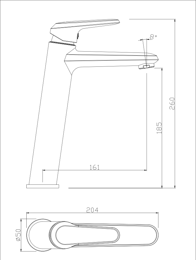 SUNFLOWER Series Tall Single Brass Single Hole Faucet