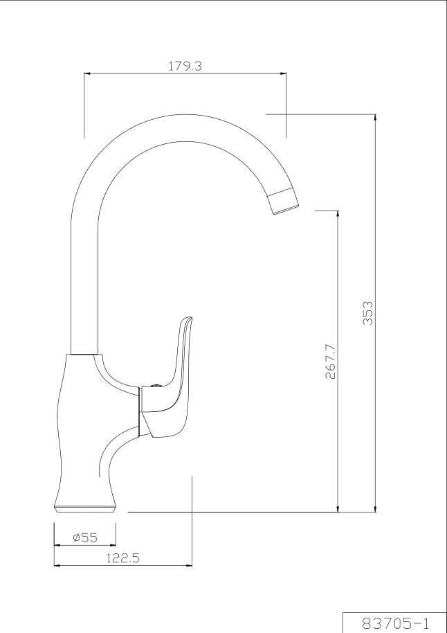 LOTUS Series Long Neck Single-lever Sink Mixer