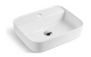 JD-13402 Bathroom Vessel Sink Above Counter Square White Ceramic Countertop Sink