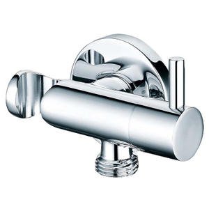 JD-JF3006 Round Brass Bathroom Auto Angel Water Toilet Stop Angle Valve with Shower Bracket