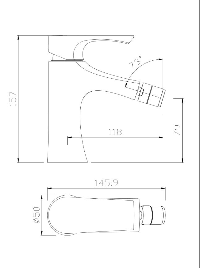 SEAHORSE Series Bathroom Bidet Faucets with Filter