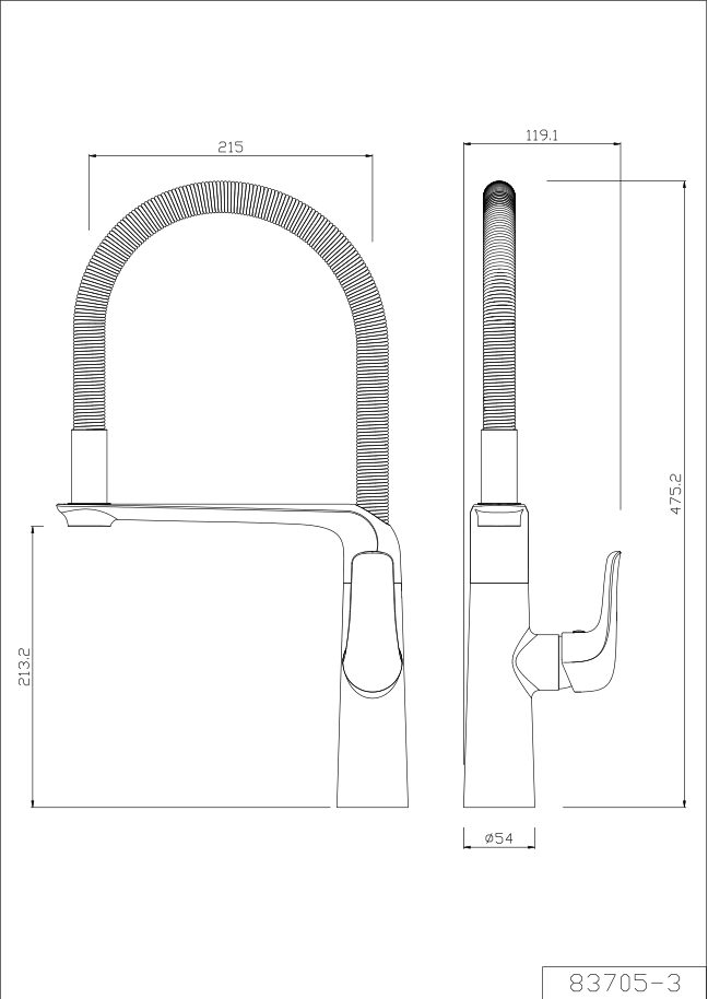 LOTUS Series Single-lever Pull Out Sink Mixer Chrome