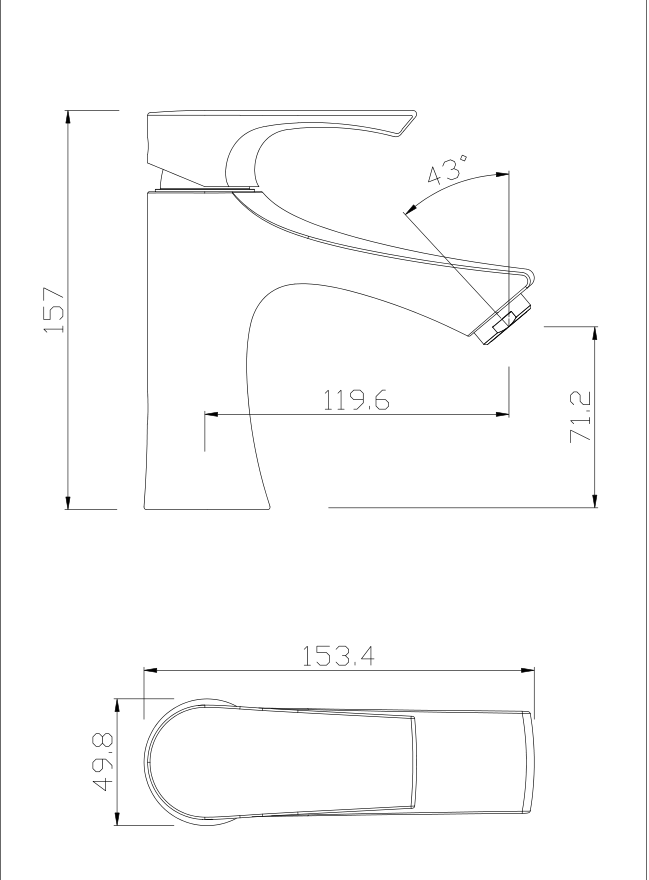 SEAHORSE Series One Handle Water Faucet for Toilet