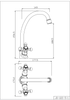 CACTUS Series Double-handle Sink Mixer Cross Handle