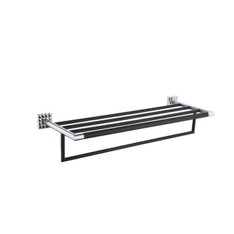 JD-AB7881 Chrome Towel Rack with Shelf Adjustable 