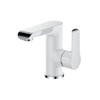 SPACESHIP Series Modern Bathroom Brass Faucet White Chrome