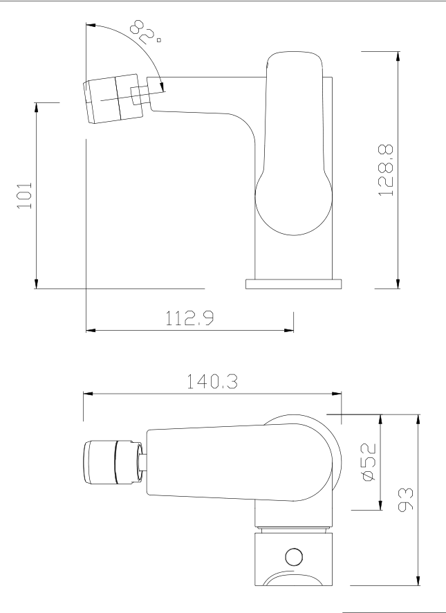 SPACESHIP Series Bathroom Bidet Faucets