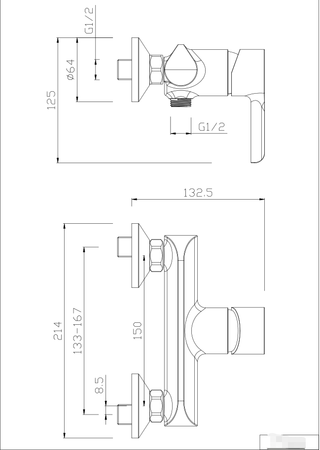 MILKY WAY Series Single-lever Shower Mixer