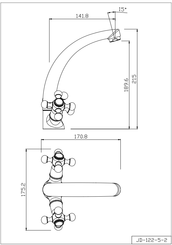 CACTUS Series Double-handle Sink Mixer Hot Cold