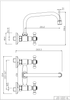 CACTUS Series Double Handle Wall-mounted Sink Mixer