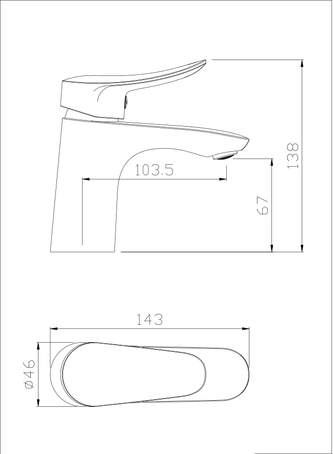 DAHLIA Series Single Handle Washbin Faucet Chrome