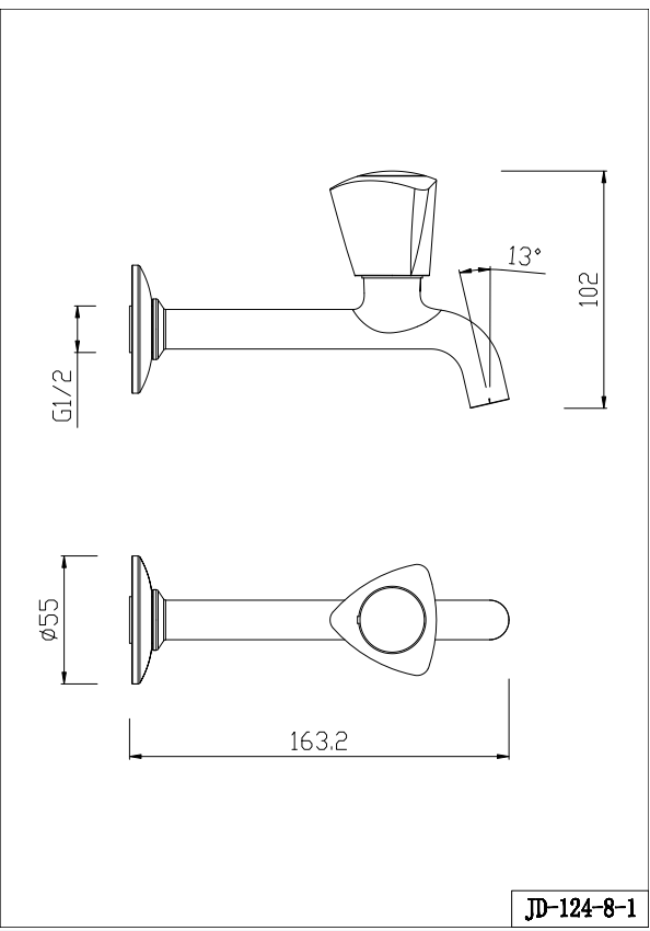 TULIP Series Bib Cock for Bathroom