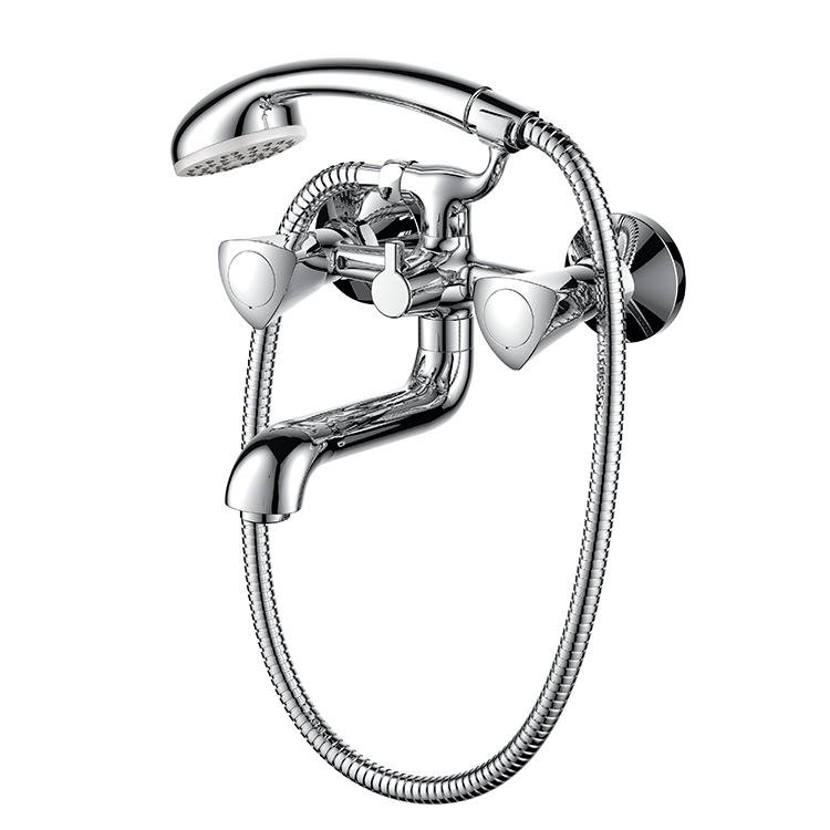 TULIP Series Double Handle Bathroom Mixer with Hand Shower