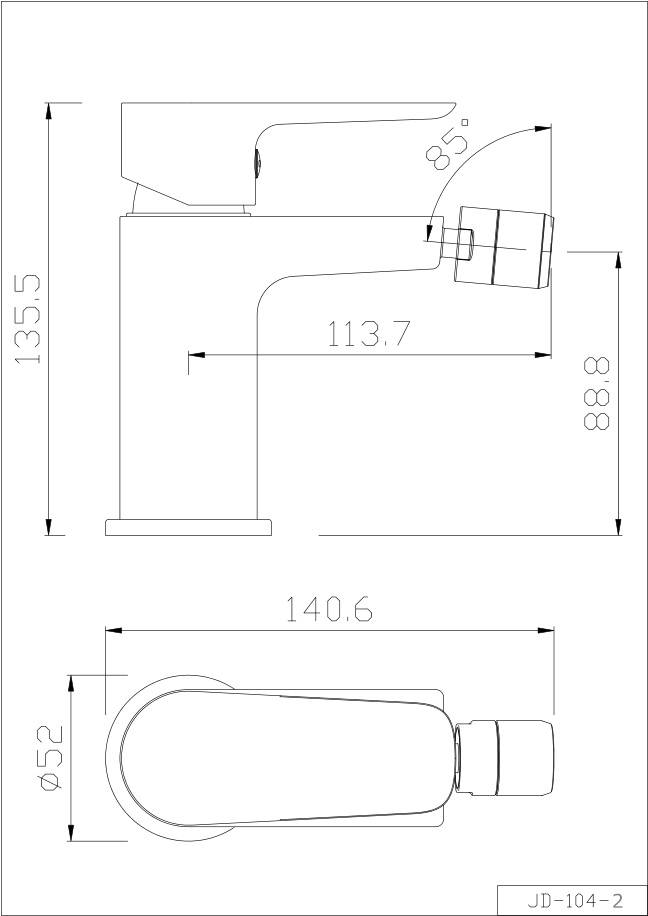 ROSE Series Single-lever Bidet Mixer