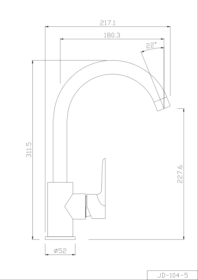 ROSE Series Long Neck Single-lever Sink Mixer