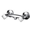 PERIWINKLE Series Double Handle Wall Mount Bathtub Faucet 