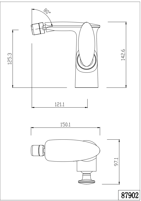 ORCHID Series High End Bathroom Bidet Faucets Chrome