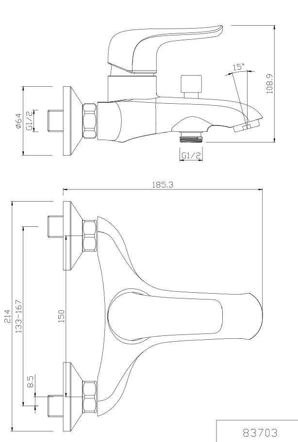 LOTUS Series Single-lever Shower/bath Mixer