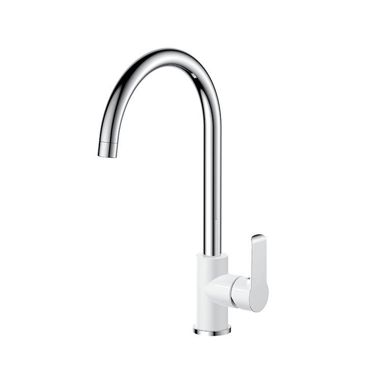 SPACESHIP Series Tub Brushed Gooseneck Steel Kitchen Faucet