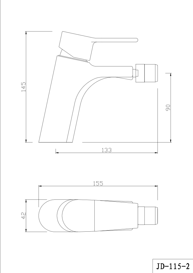 DAISY Series Single-lever Bidet Mixer Chrome 