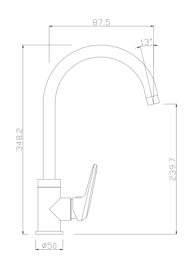 SUNFLOWER Series Gooseneck Rotational Sink Faucets for Kitchen