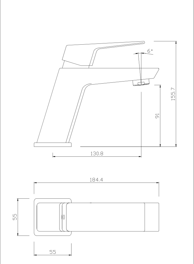 IRIS Series Single Hole Hotel Polished Bathroom Faucet