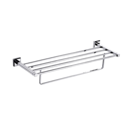 JD-AB9981 White Bathroom Shelf with Towel Bar