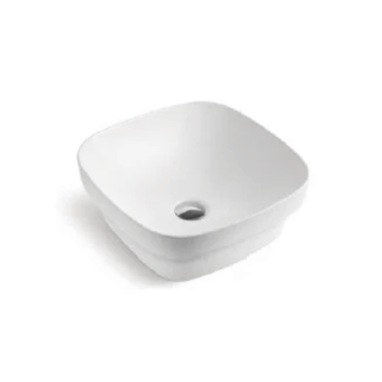 JD-13502-400 Bathroom Vessel Sink White Ceramic Countertop Sink