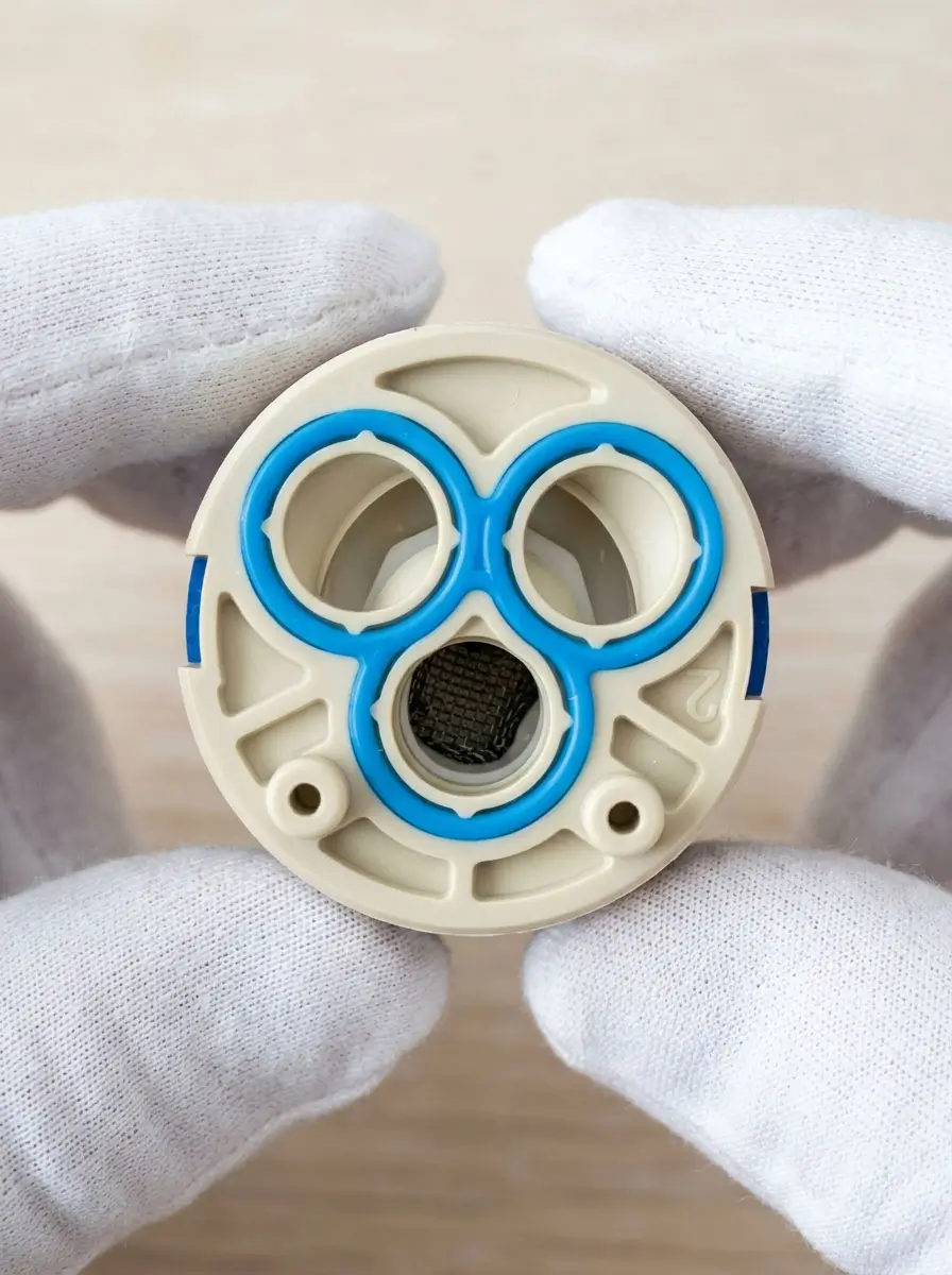 Faucet anatomy ceramic cartridge internal structure