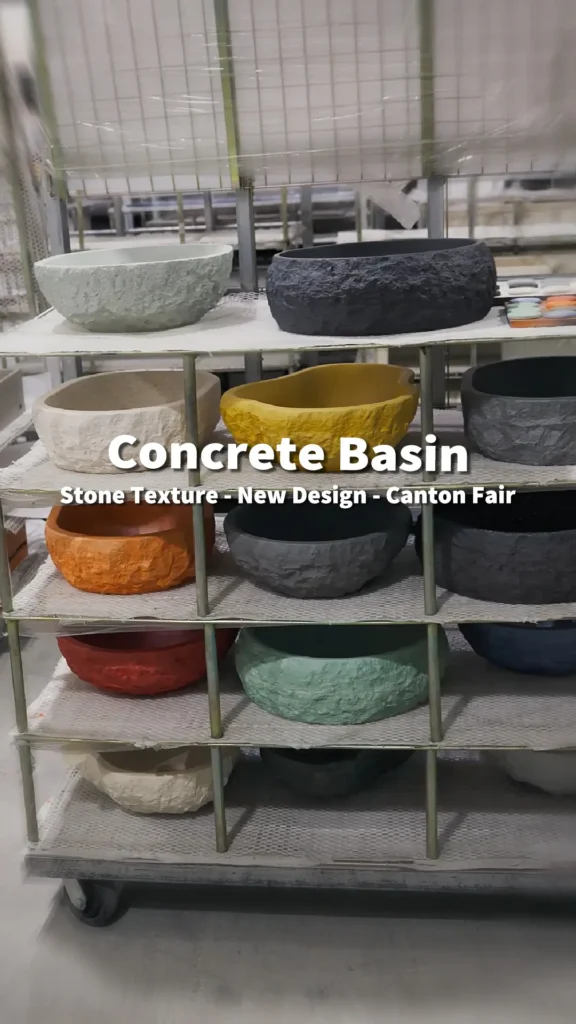 Stone Texture Concrete Basin: New Finish at Canton Fair 2026 | Janedo